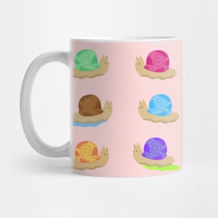 Colorful Kawaii Snails Mug